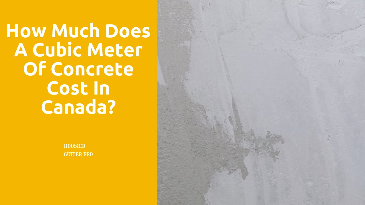 How much does a cubic meter of concrete cost in Canada?